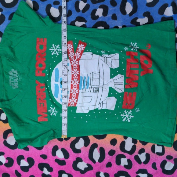 Free add on - Star Wars Christmas R2D2 Ladies Tee - Picture 3 of 7